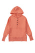 Batwing Sleeve Pocketed Henley Hoodie